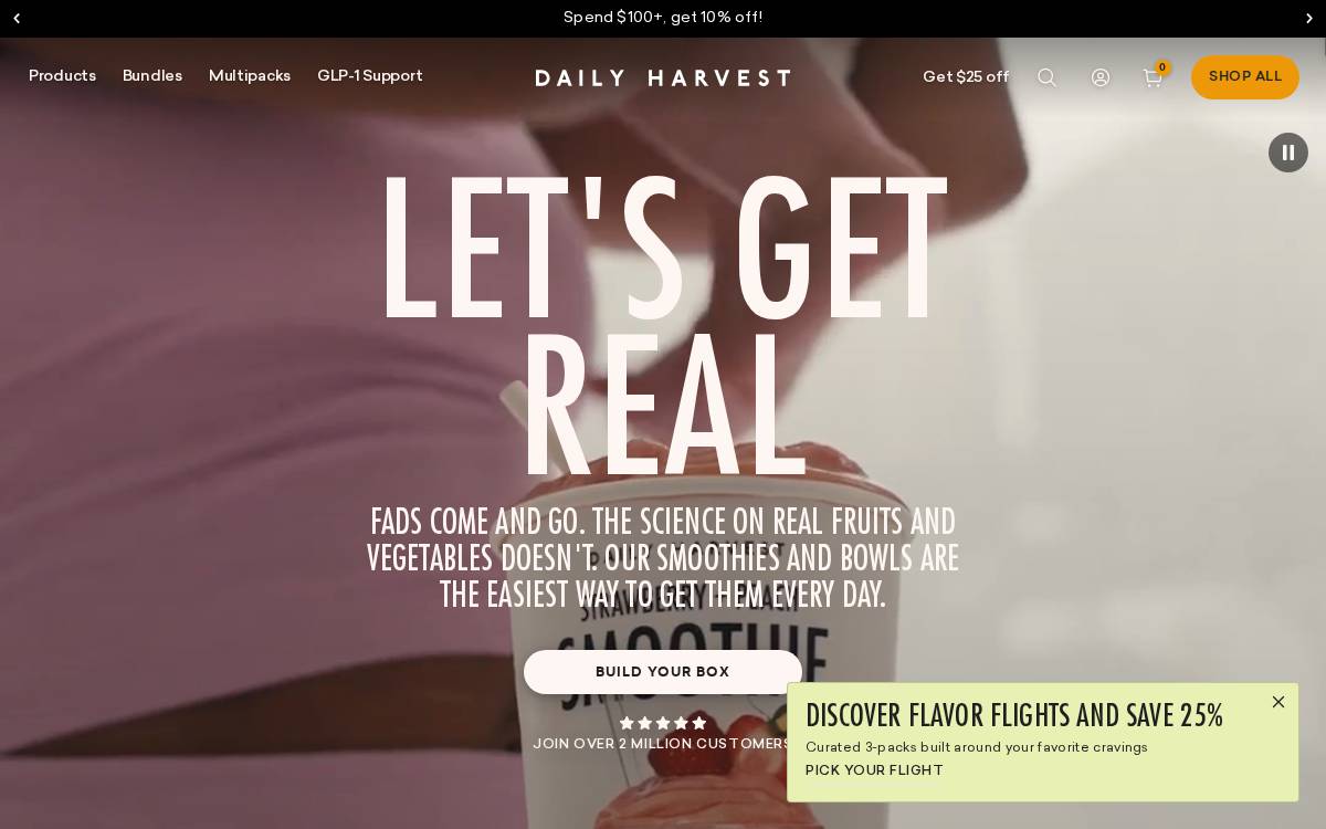 Daily Harvest website preview
