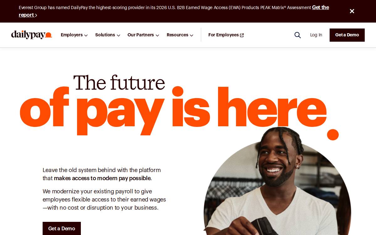 DailyPay website preview