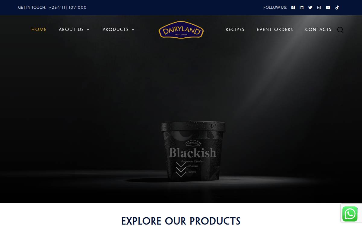 Dairyland website preview