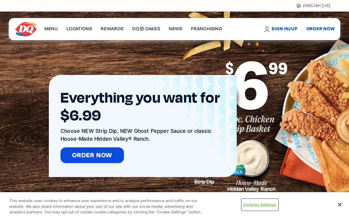Dairyqueen website preview