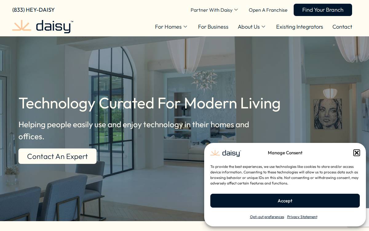 Daisy website preview