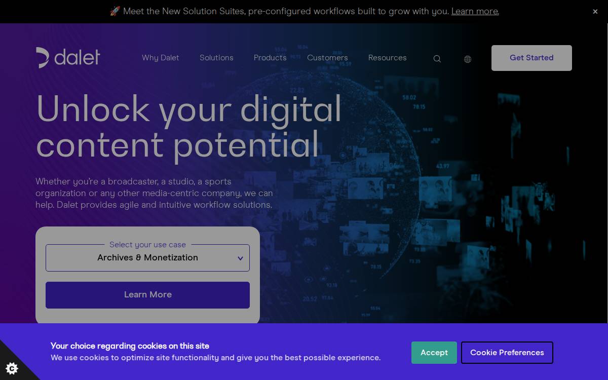 Dalet website preview