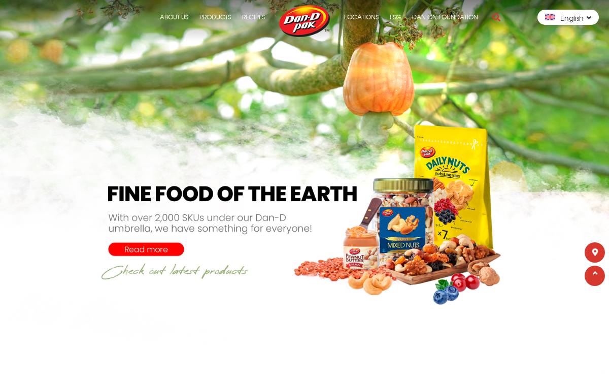 Dan-D Foods Group website preview