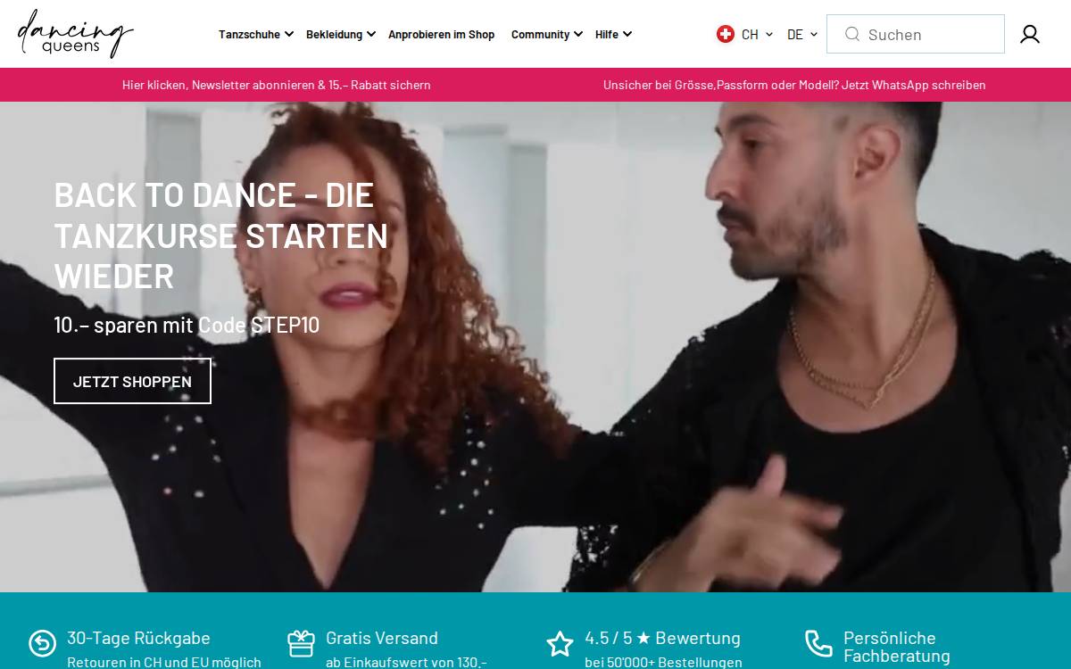 Dancingqueens website preview