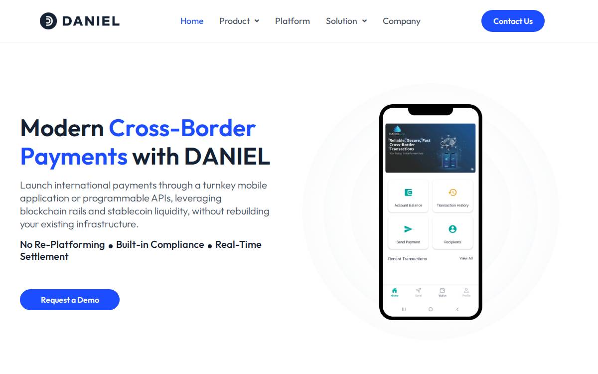 DANIEL website preview