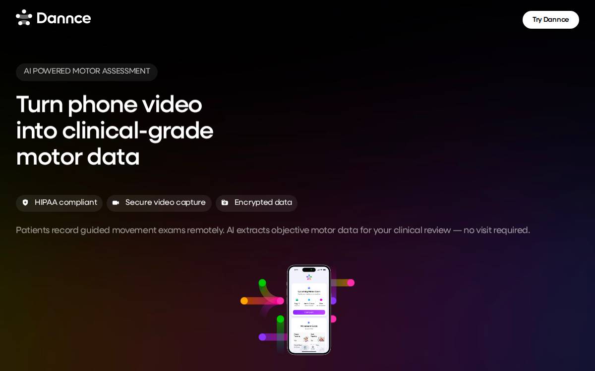 Dannce AI website preview