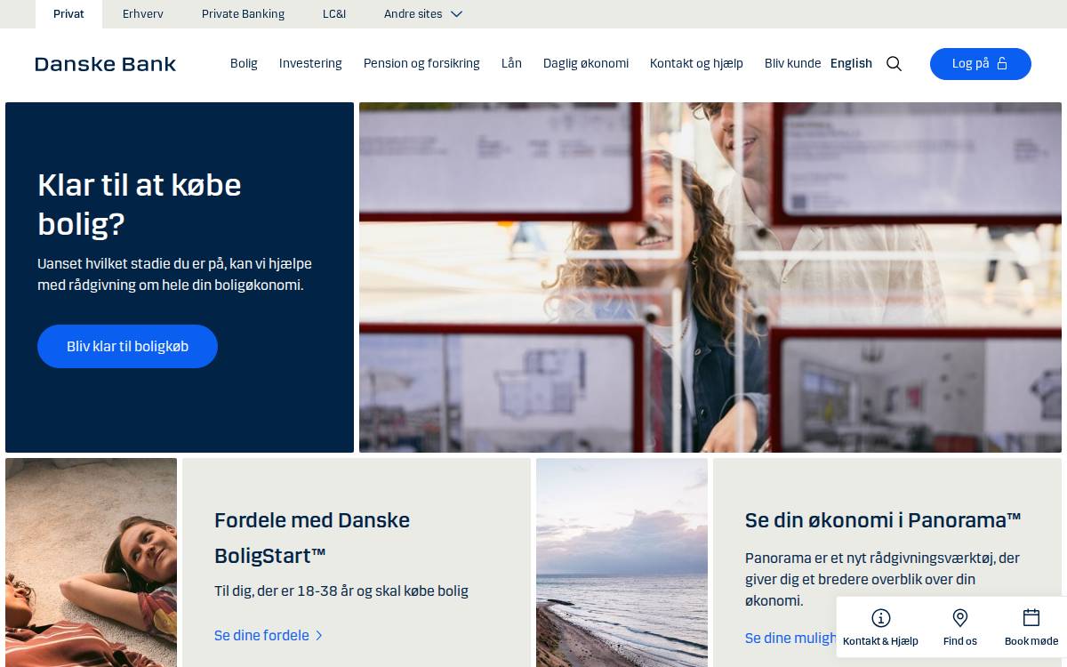Danske Bank website preview