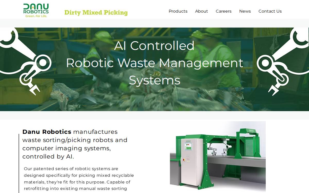 Danu Robotics website preview