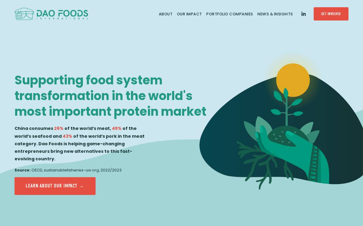 Dao Foods website preview