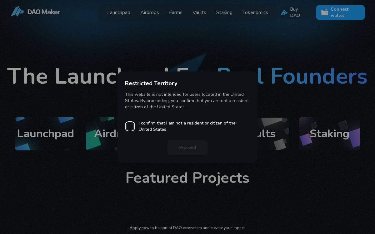 DAO Maker website preview