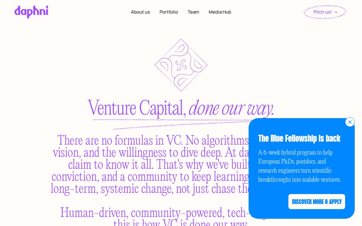 Daphni website preview