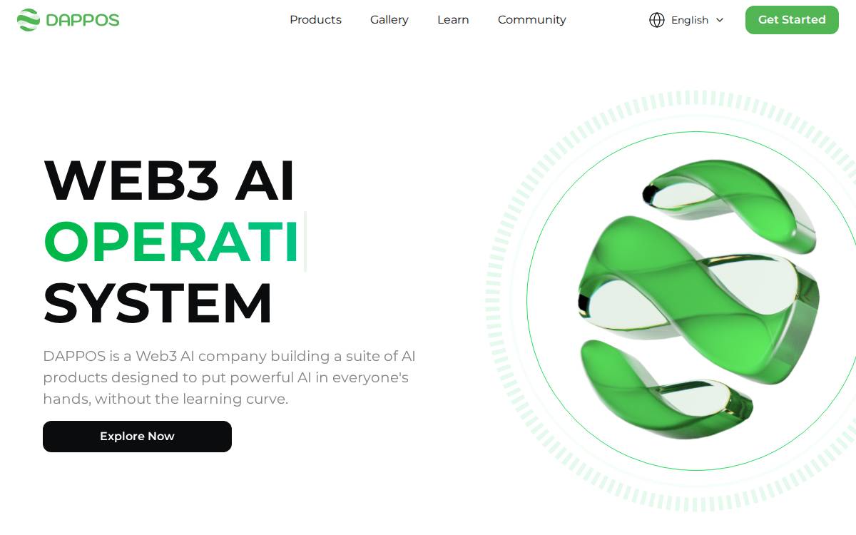 dappOS website preview