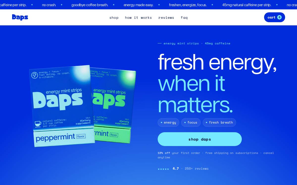 Daps website preview