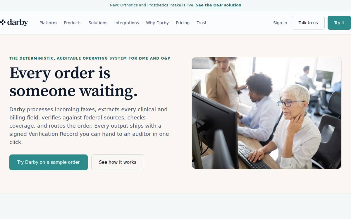 Darby website preview
