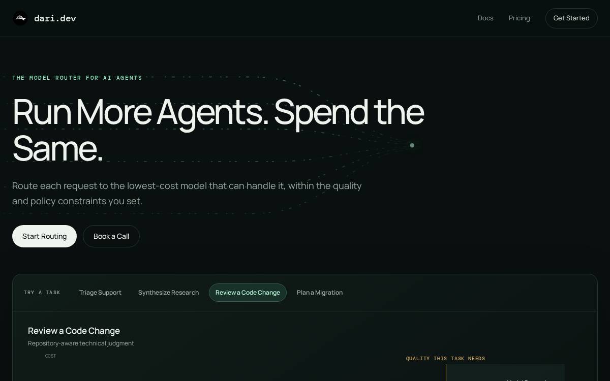 dari.dev website preview
