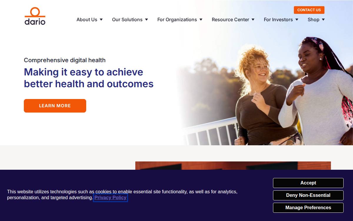 DarioHealth website preview