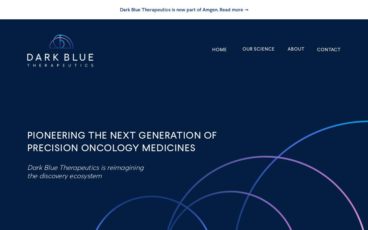 Dark Blue Therapeutics website preview