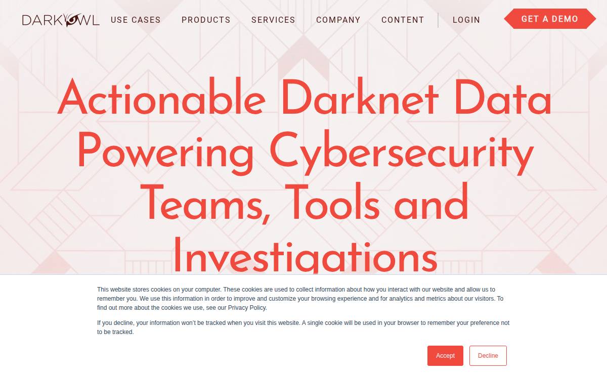 DarkOwl website preview
