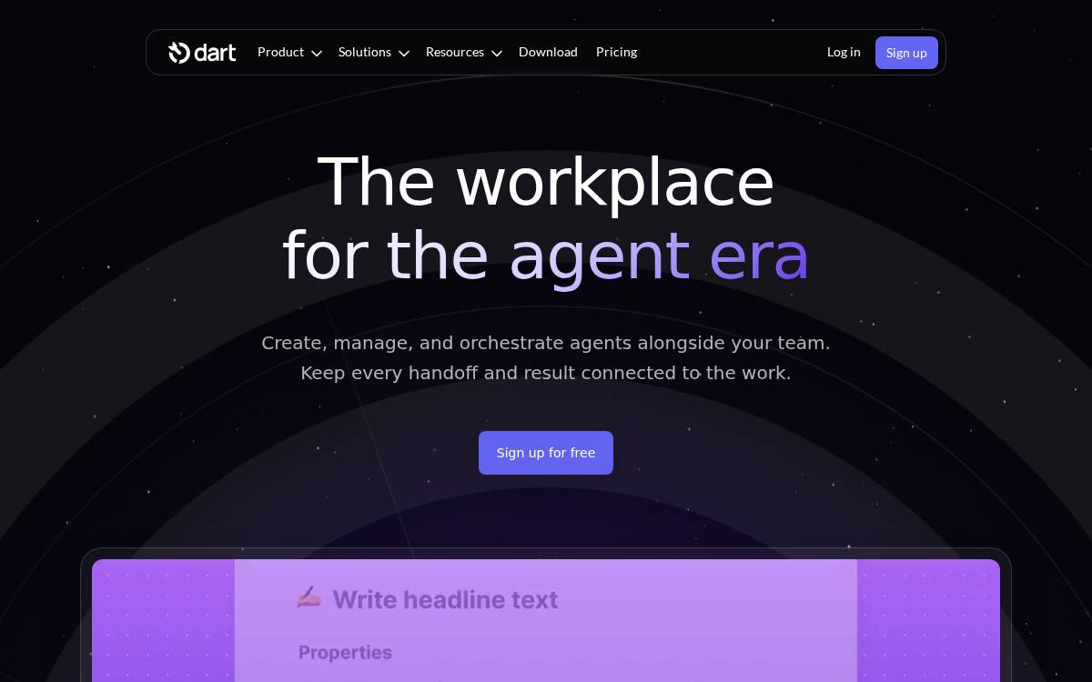 Dart website preview