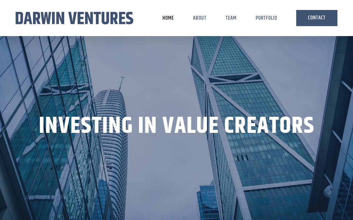 Darwinvc website preview