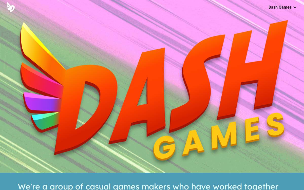 Dash Games website preview