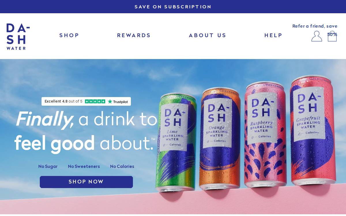 Dash Water website preview