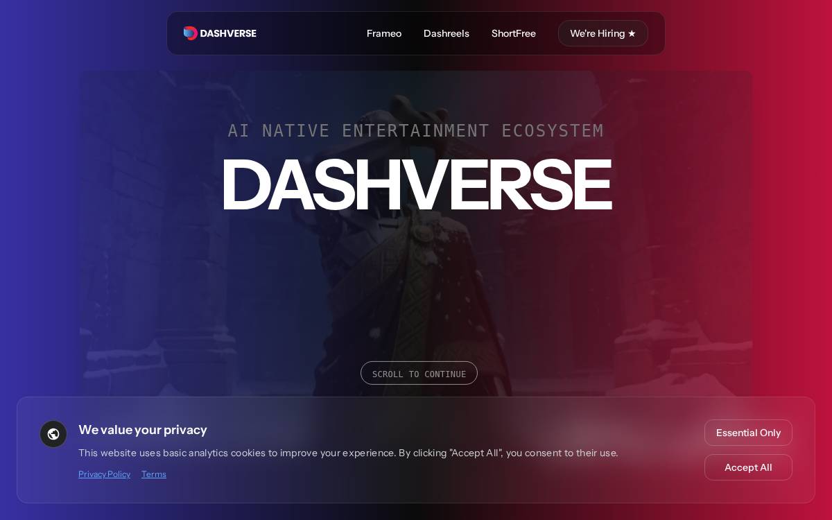 Dashverse website preview