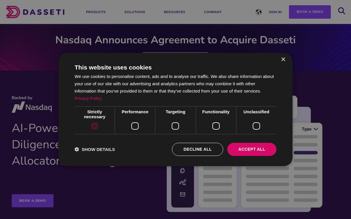 Dasseti website preview