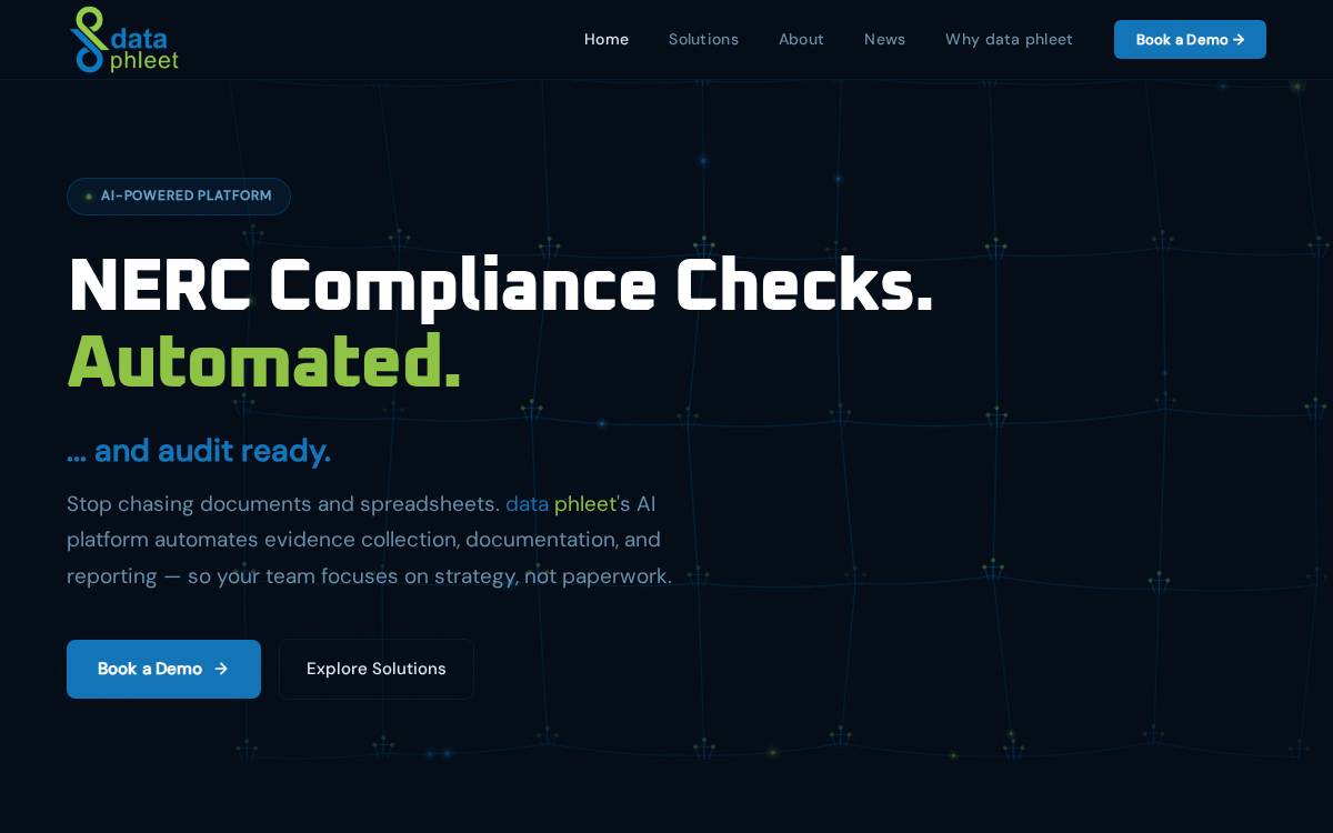 Data Phleet website preview