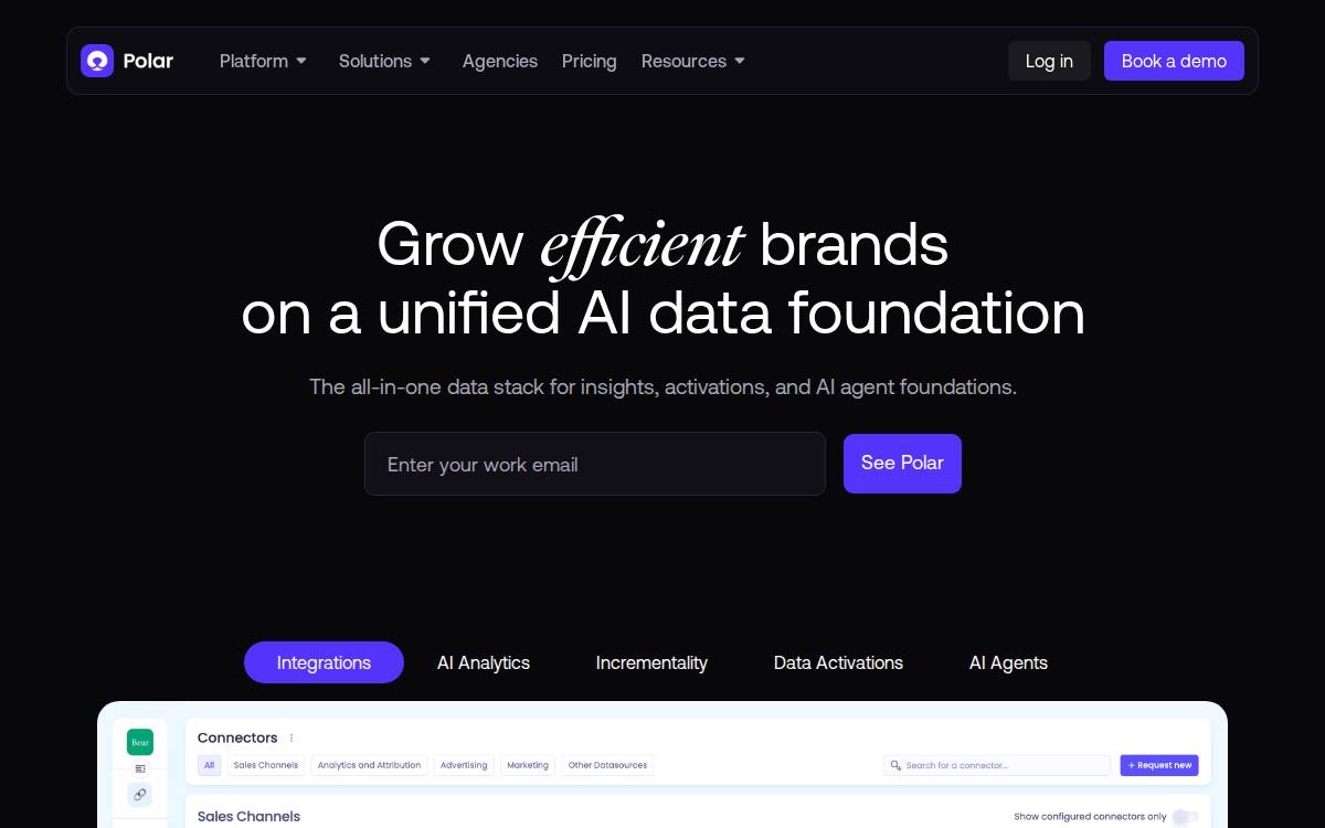 Polar Analytics website preview