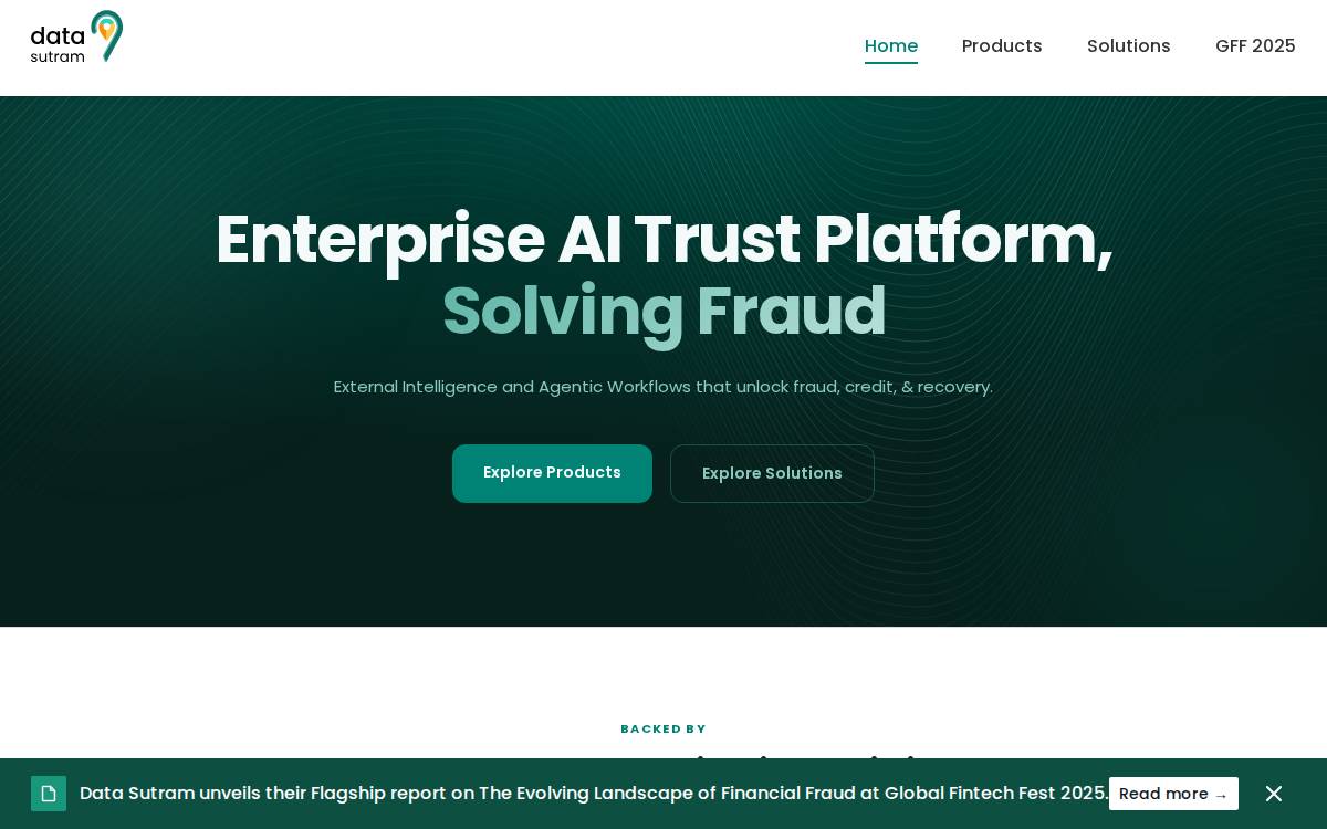 Data Sutram website preview