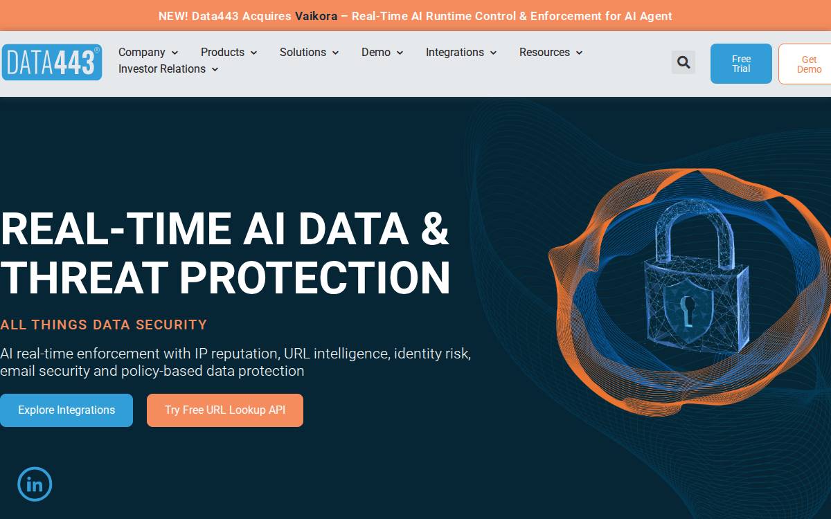 Data443 website preview