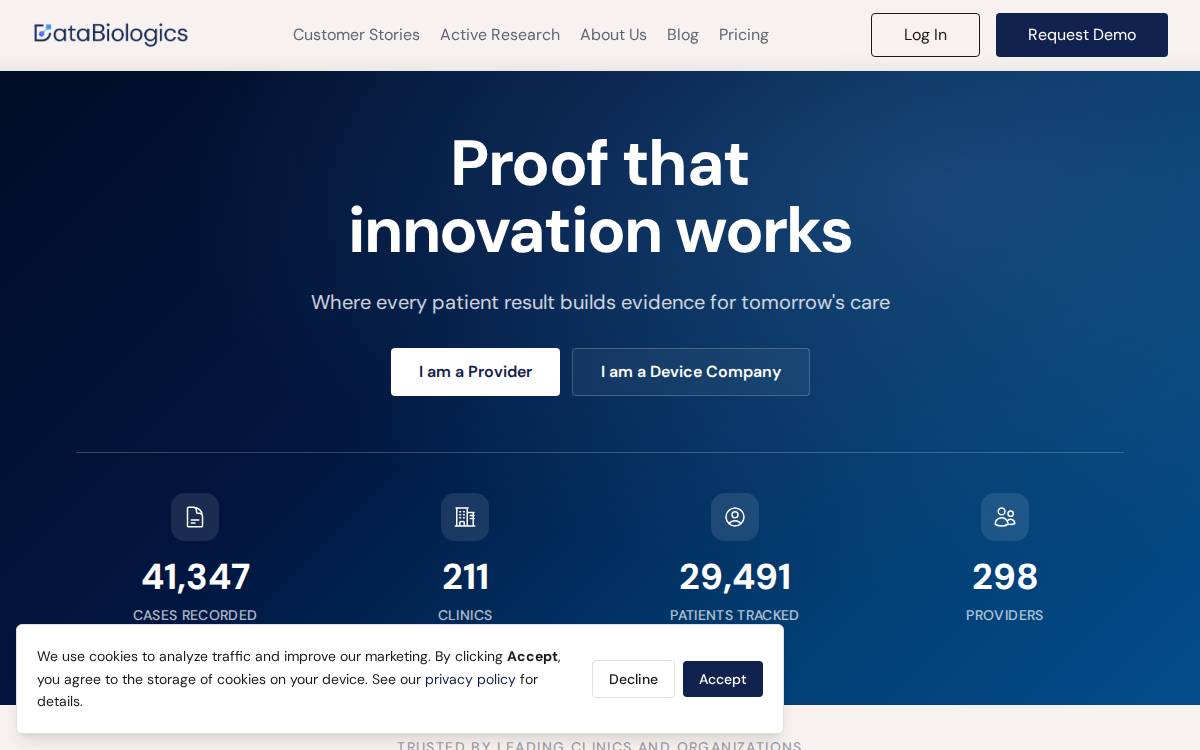 DataBiologics website preview