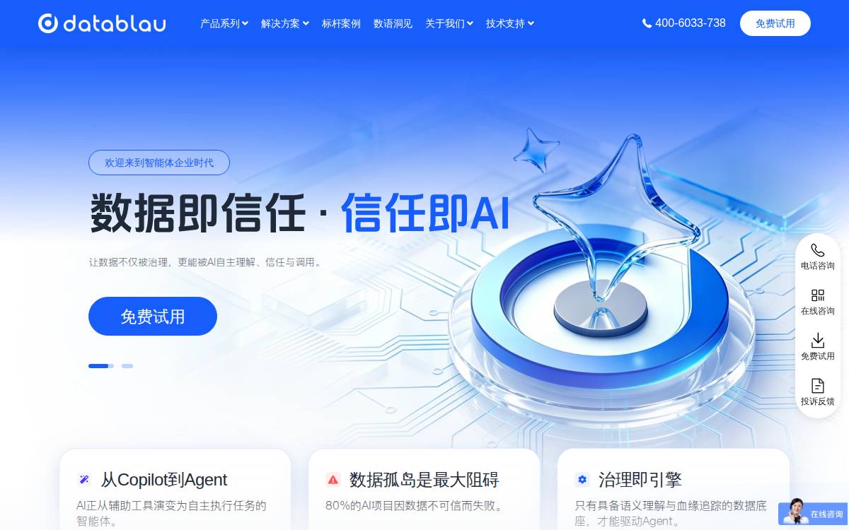 DataBlau website preview