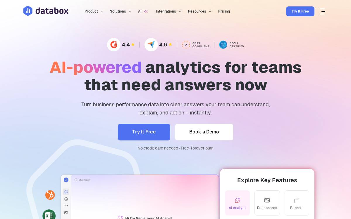 Databox website preview
