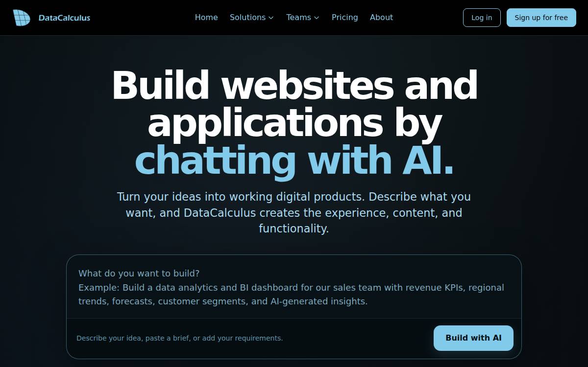 Datacalculus website preview