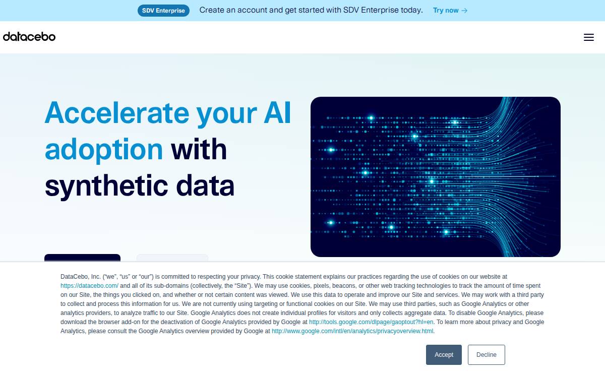 DataCebo website preview
