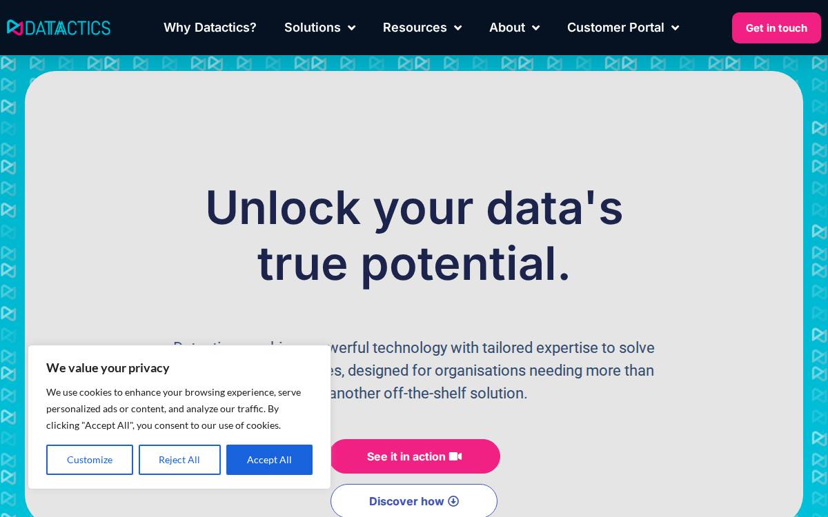 Datactics website preview