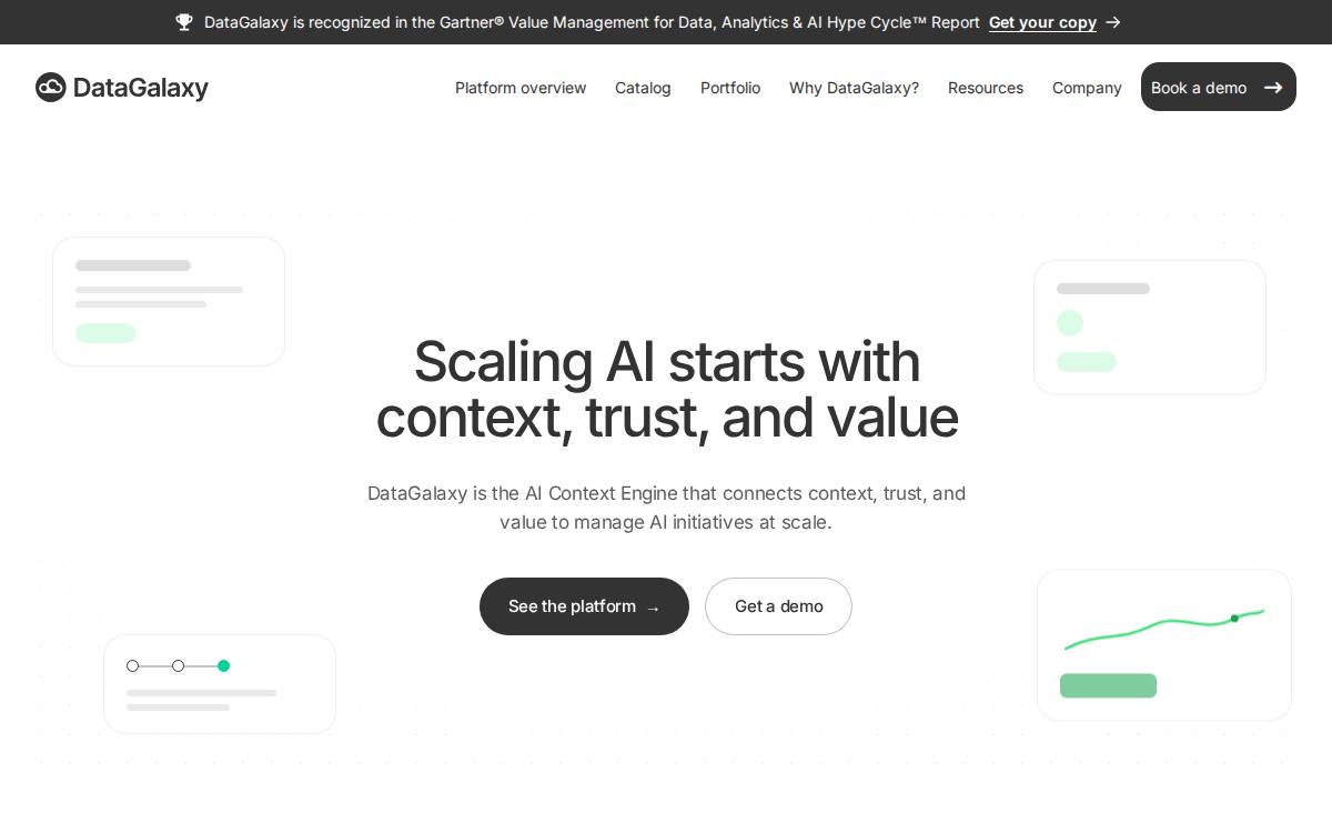 DataGalaxy website preview