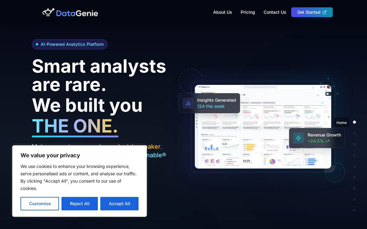 Datagenie website preview