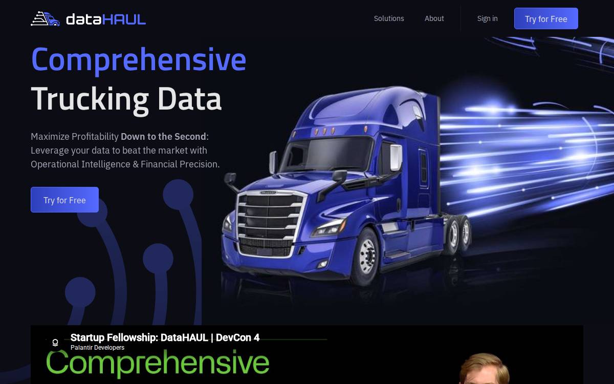 Datahaul website preview