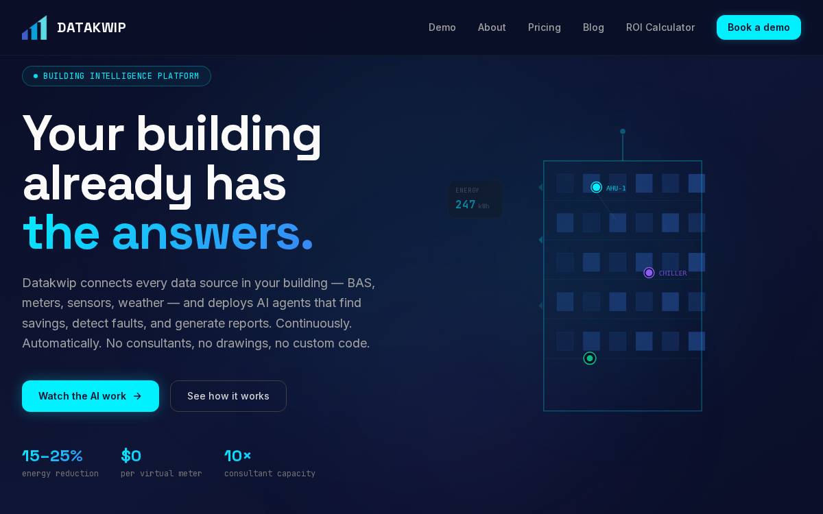 Datakwip website preview