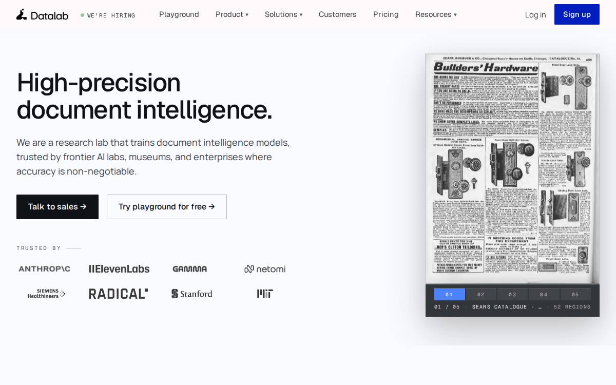 Datalab website preview