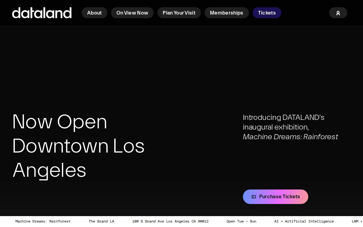 Dataland website preview