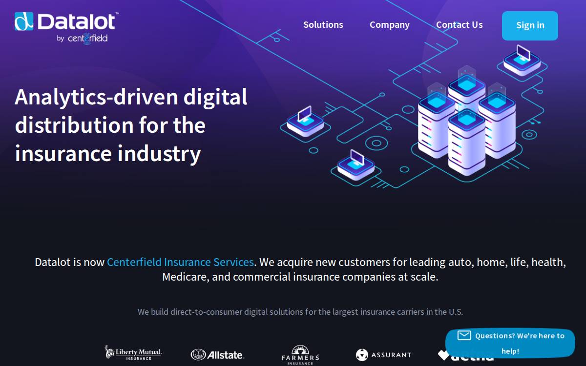 Datalot website preview