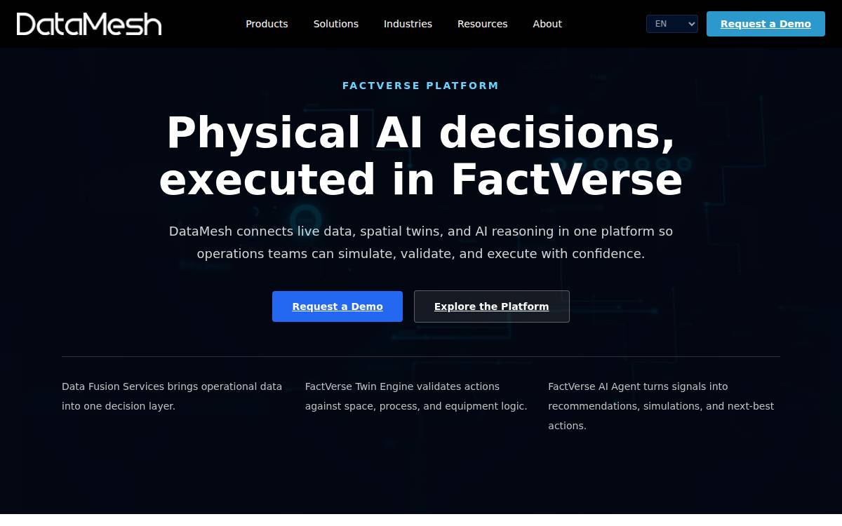 DataMesh website preview