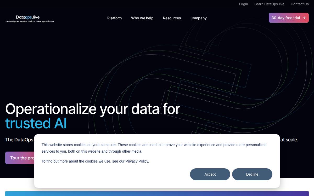 DataOps website preview