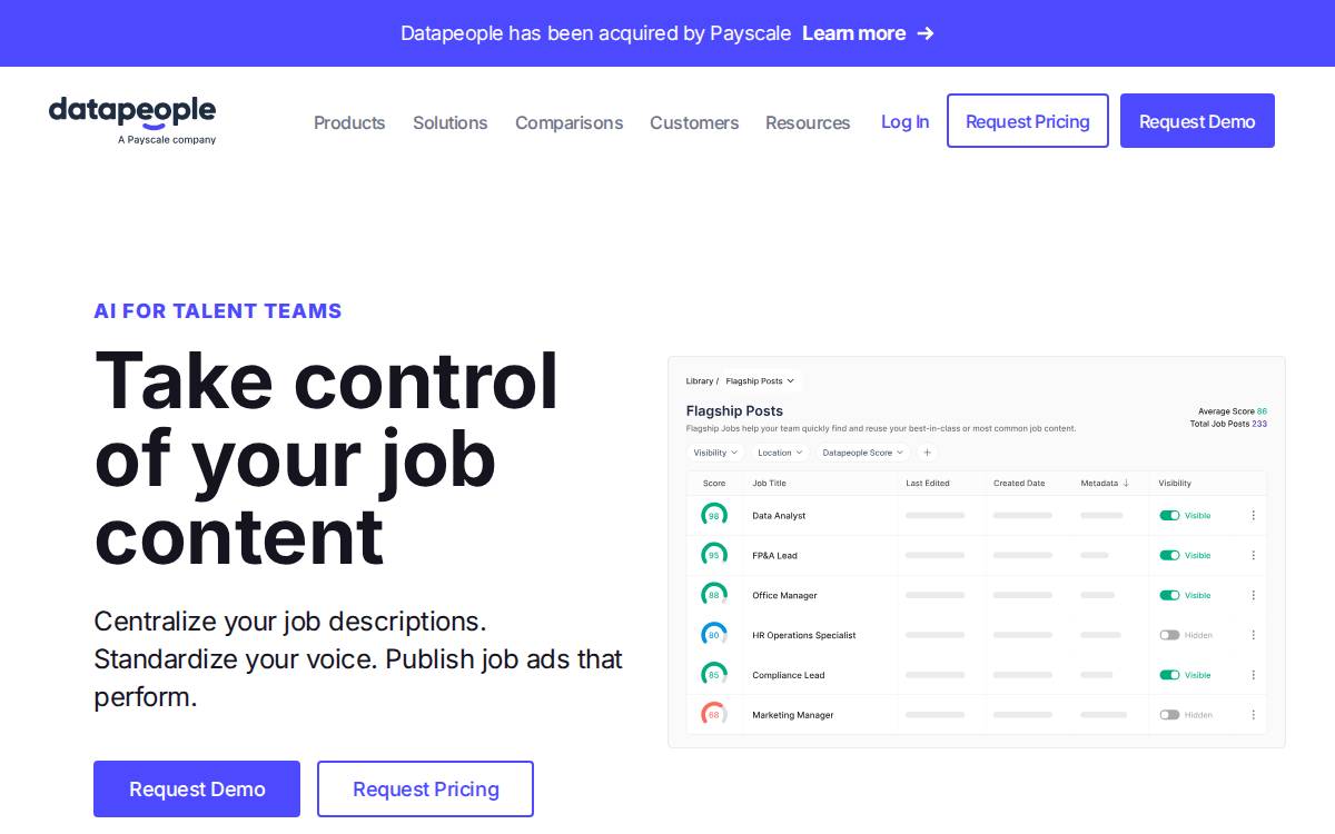 Datapeople website preview