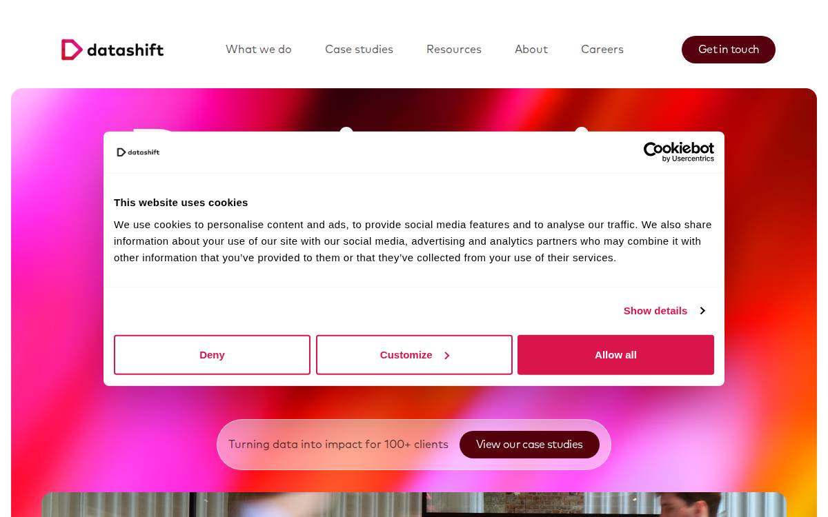 Datashift website preview