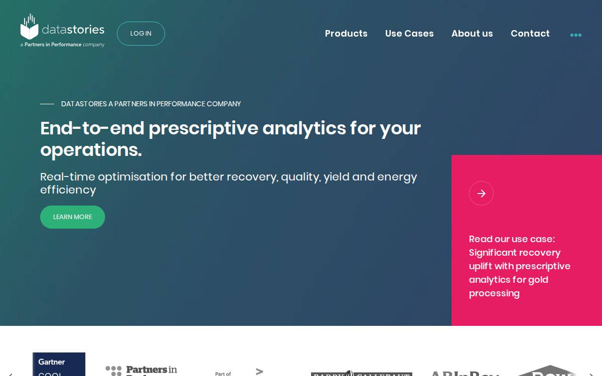 Datastories website preview